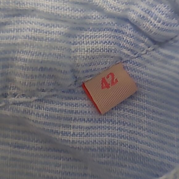 Vilagallo sz 42 100% lining blue white pinstripes with decorative trim - Picture 6 of 10